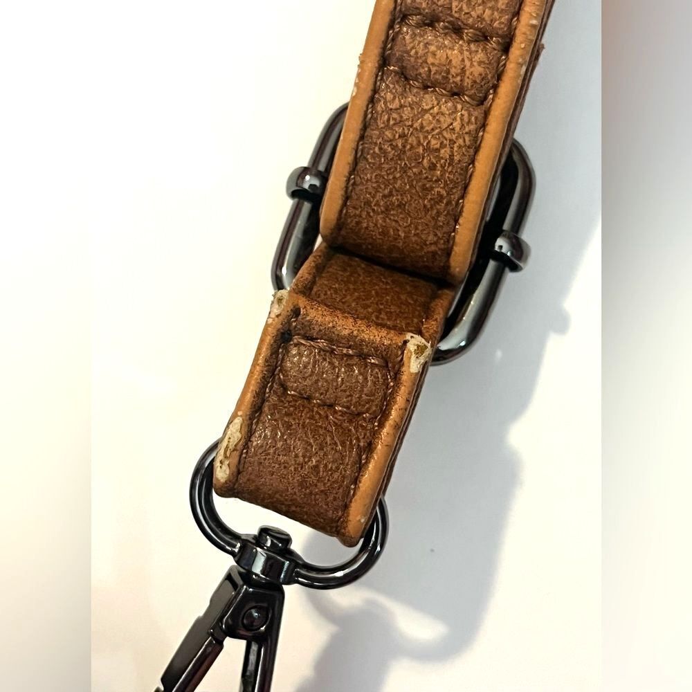 Realer Brown Faux Leather Bag Shoulder or Crossbody Purse Multiple Pockets - Picture 11 of 16